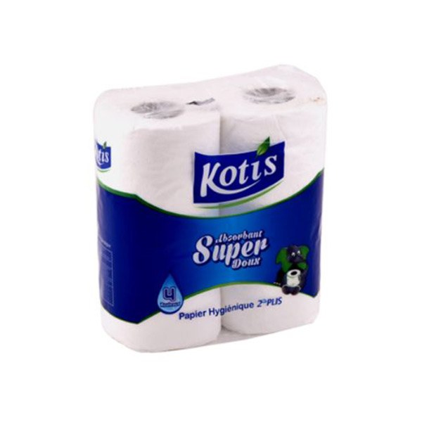 PAPIER TOILETTE JAUNE KOTIS PLUS*12