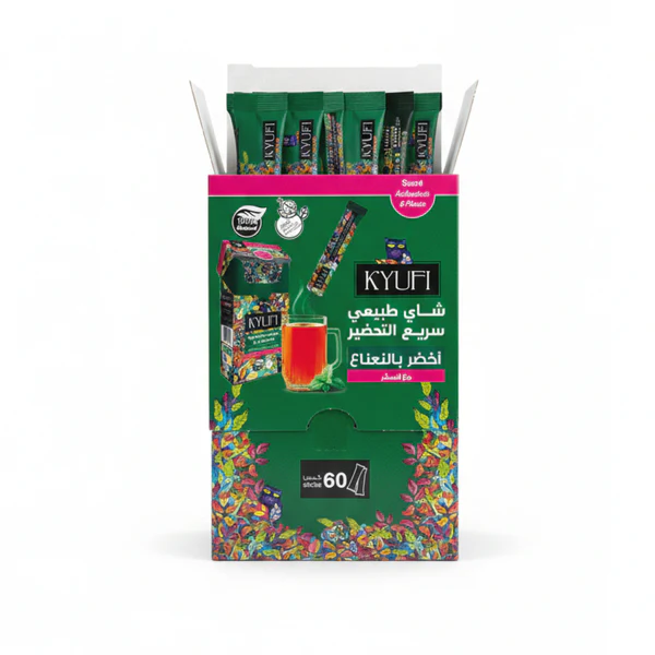 DOSETTE THE VERT A LA MENTHE KYUFI 60P AVEC SUCRE