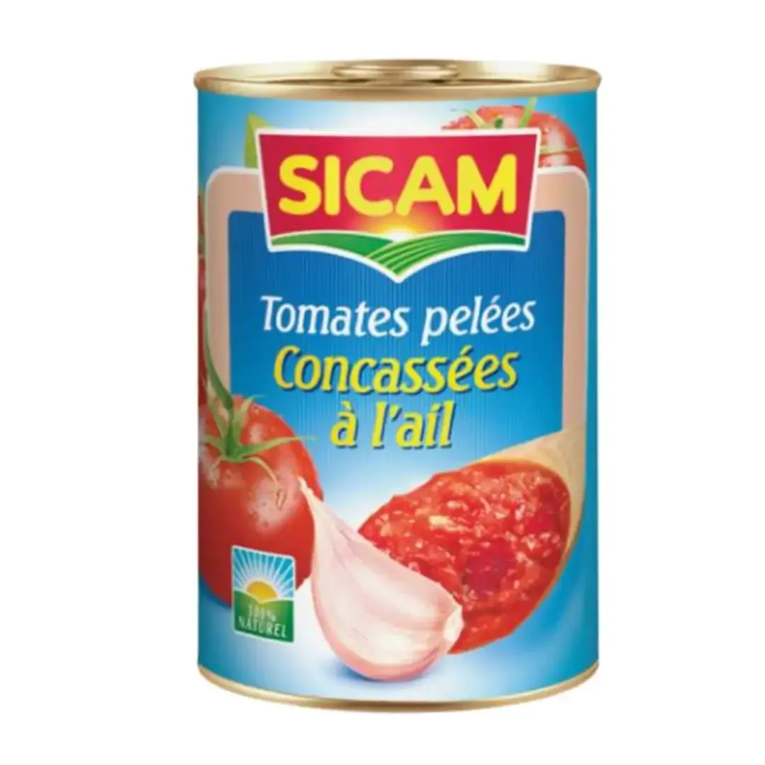 TOMATE PELEES CONCASSEES A L'AIL SICAM  1/2*24