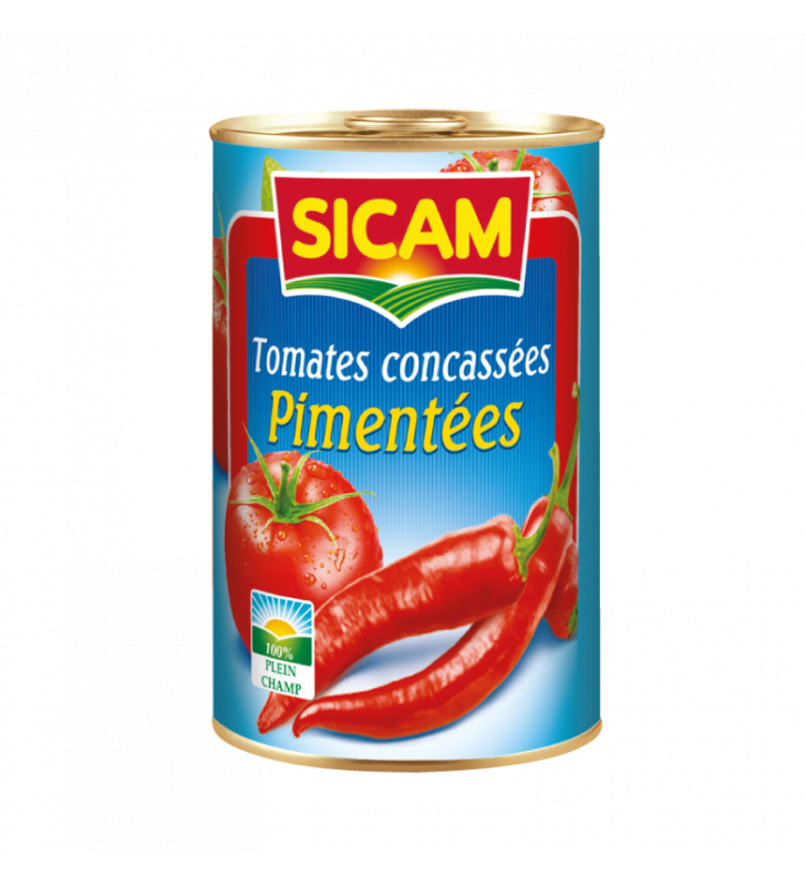 TOMATE PELEES CONCASSEES PIMENTEE SICAM  1/2*24